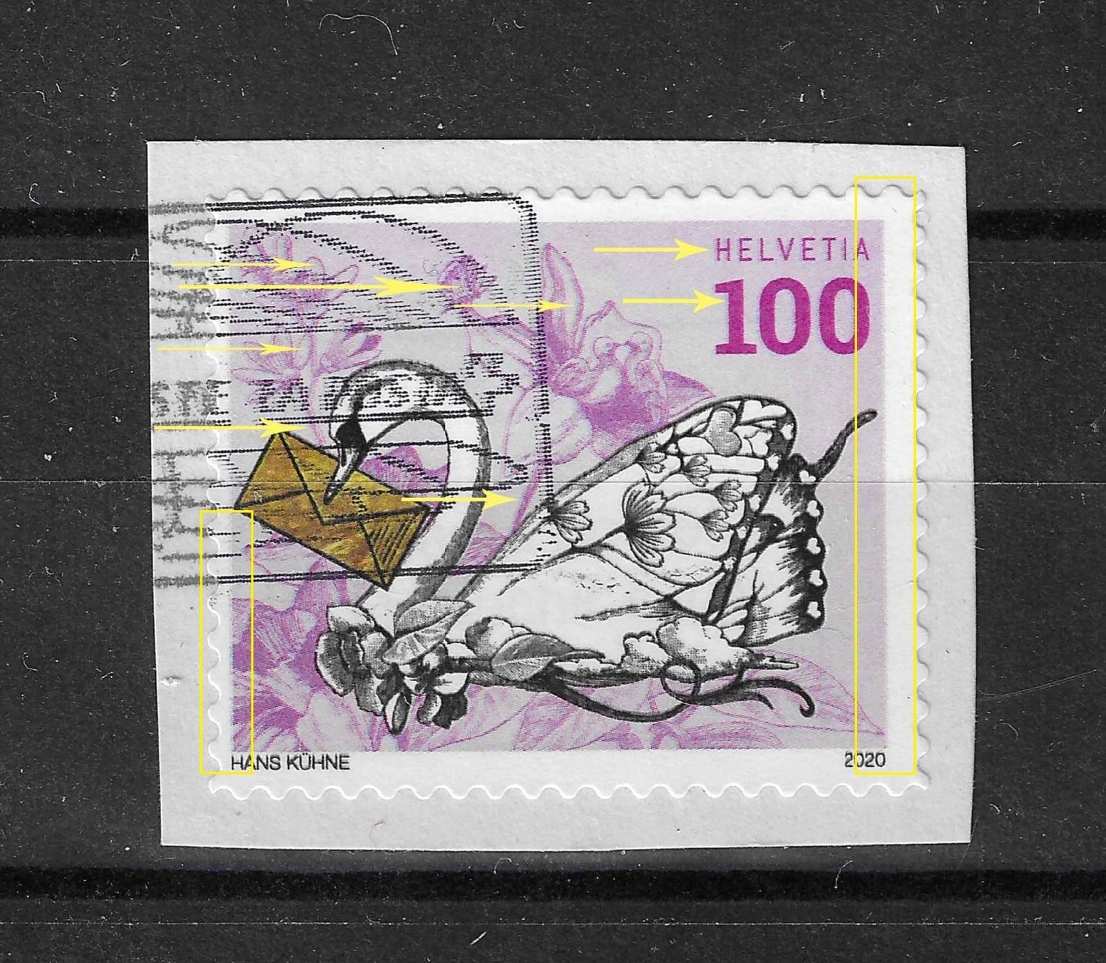Tutti i francobolli: 2020 ZNr 1796.1.03 Couleur déplacée – Usato da Lausanne venduto da Polo07