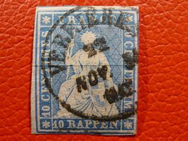 Strubel: 23A1.a (23Aa) ORTS-STEMPEL: VERRIERES (NE) +ATTEST