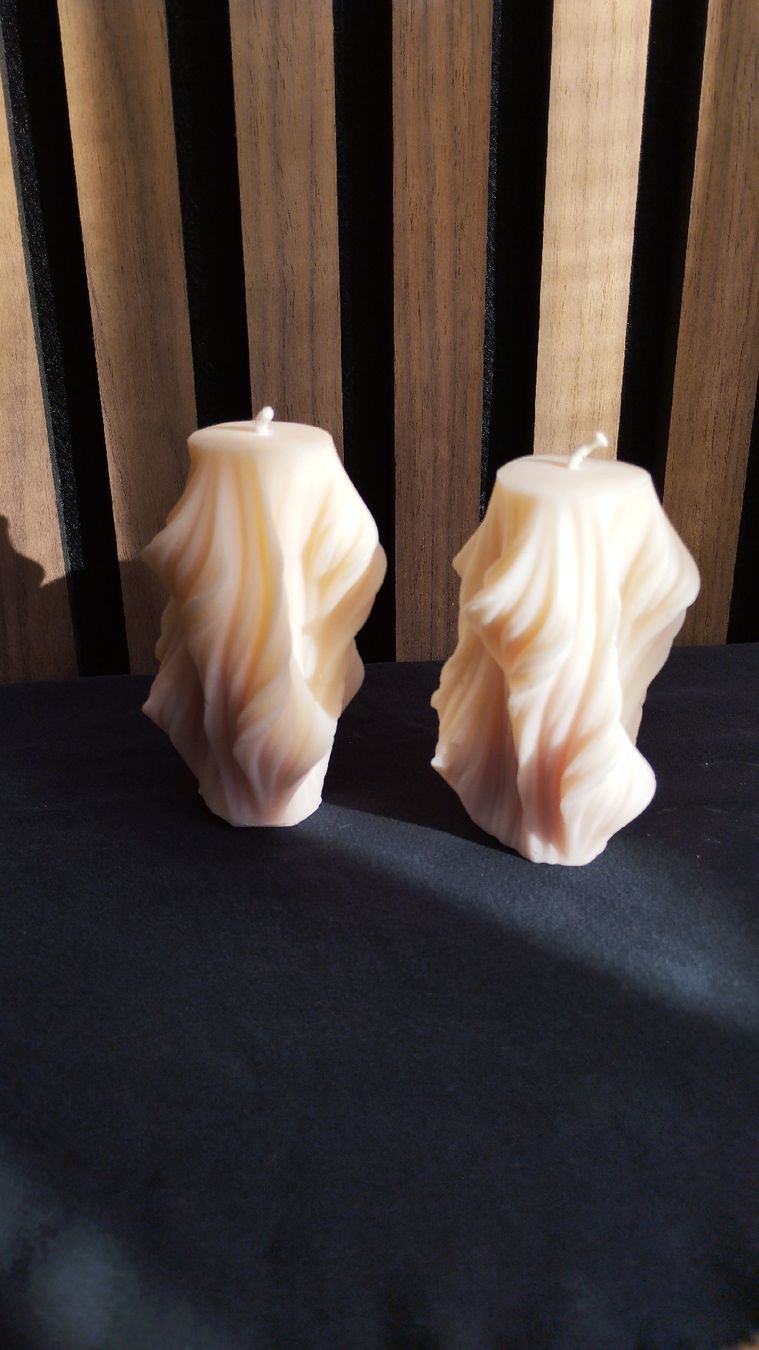 Candele: 2 Kerzen wellige Spirale – Nuovo e nell'imballaggio originale da Reinach BL venduto da Nike231