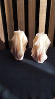 2 Kerzen wellige Spirale
