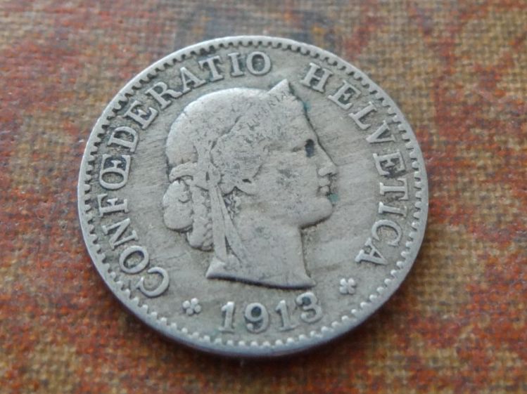 Tutti le monete: 5 Rp. 1913 – Usato da Romanel-sur-Lausanne venduto da Swift13