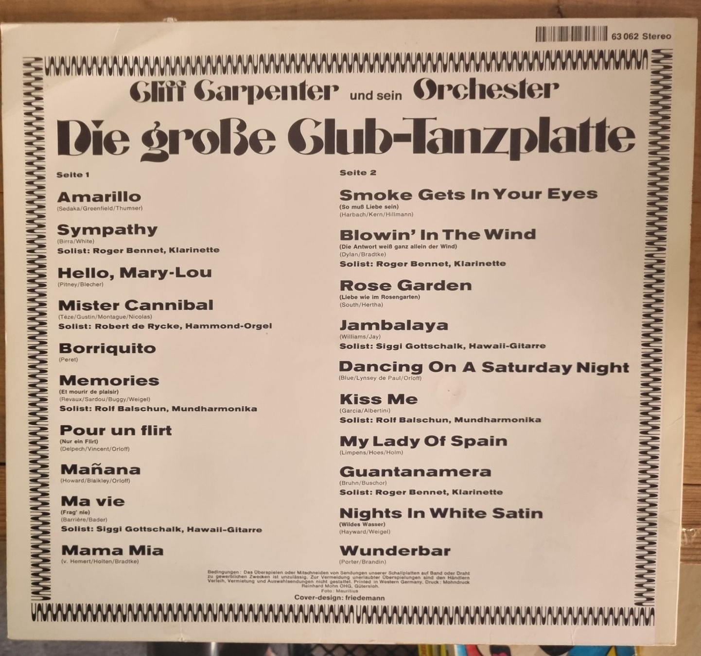 Schallplatten: Cliff Carpenter und Orchester – Gebraucht aus Döttingen von Mrjoe 1