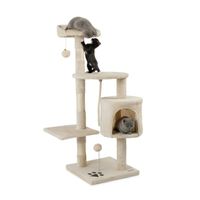 Kratzbaum Katzenbaum Kletterbaum 112cm Höhle Sisal 4 Ebenen