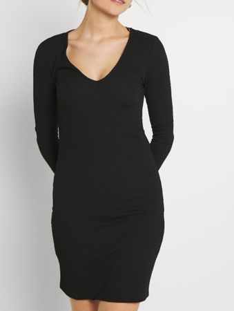 Vila V NECK DRESS Black Gr. M
