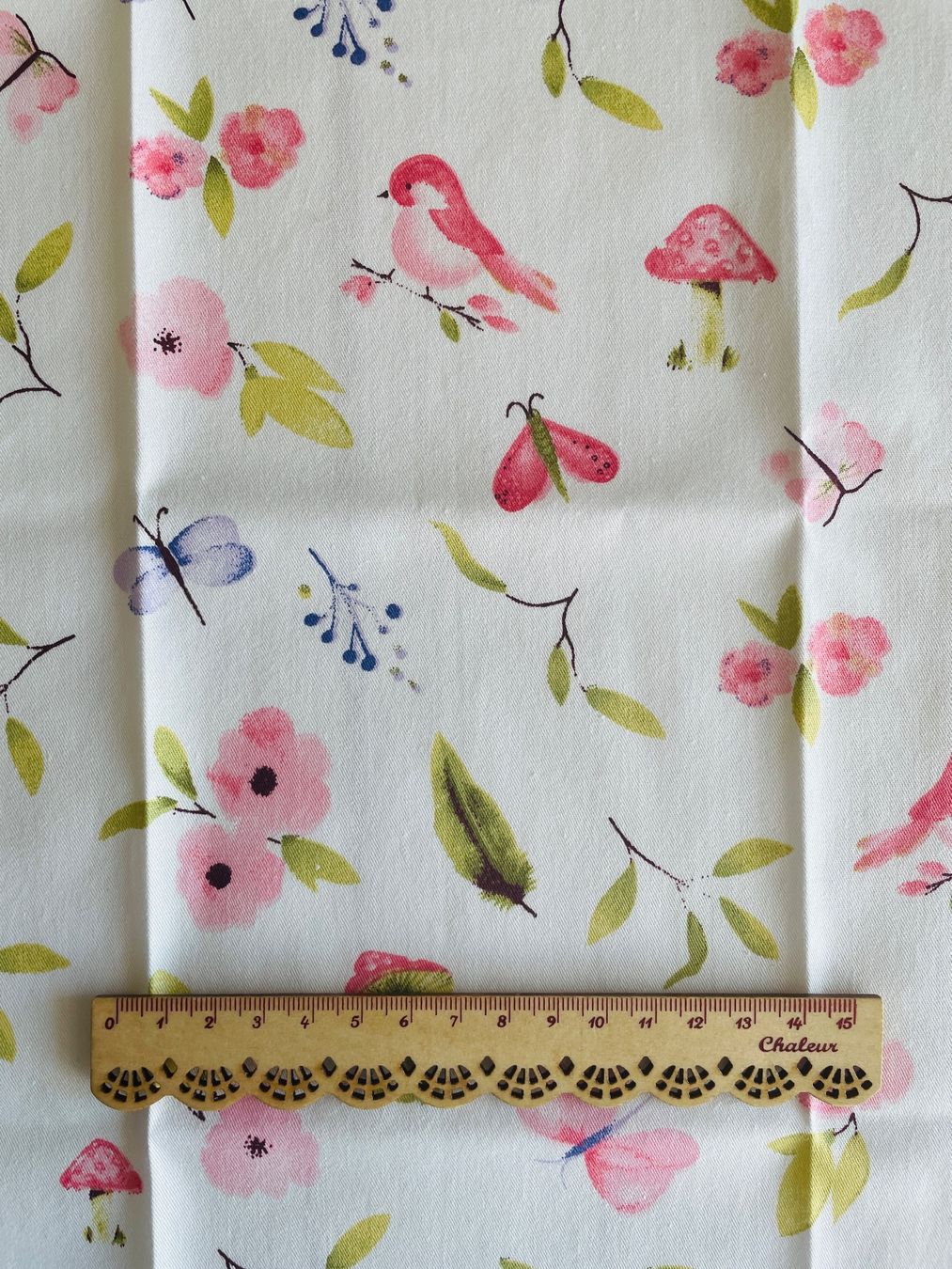 Tessuti: 4 Fat quarter/Coupons patchwork & couture - Oiseaux & Fleurs – Nuovo e nell'imballaggio originale da Gland venduto da san_xz5j 2