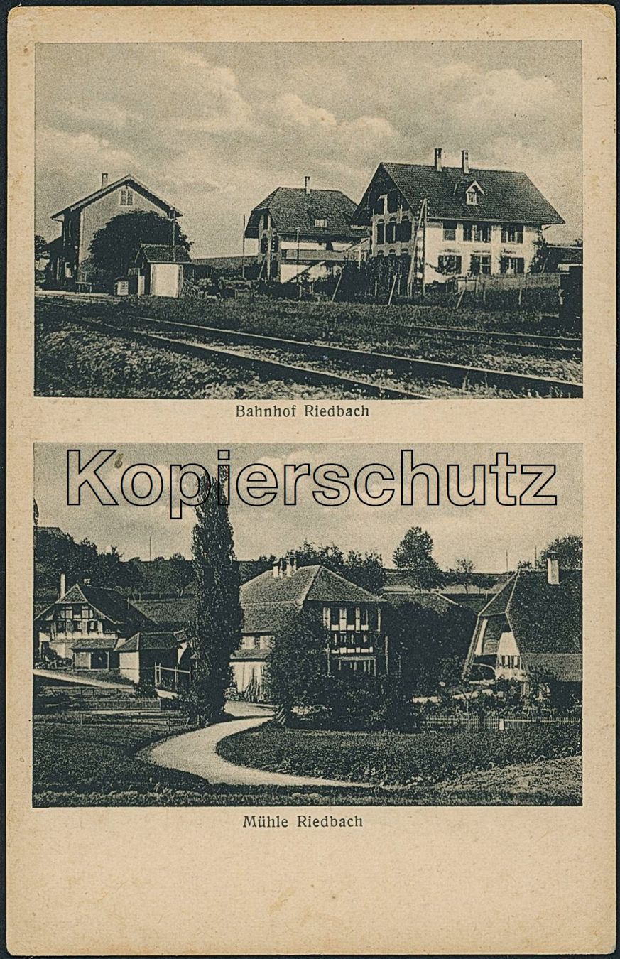 Ansichtskarten: BES Riedbach - Bahnhof - Bahn - Bern – Gebraucht aus Schindellegi von dolpitz
