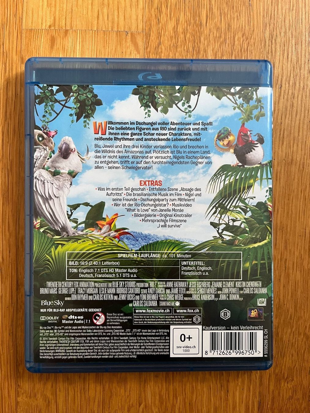 Tutti i DVDs: Blu-Ray "Rio 2 - Dschungelfieber" – Usato da Grosswangen venduto da Vita500 1