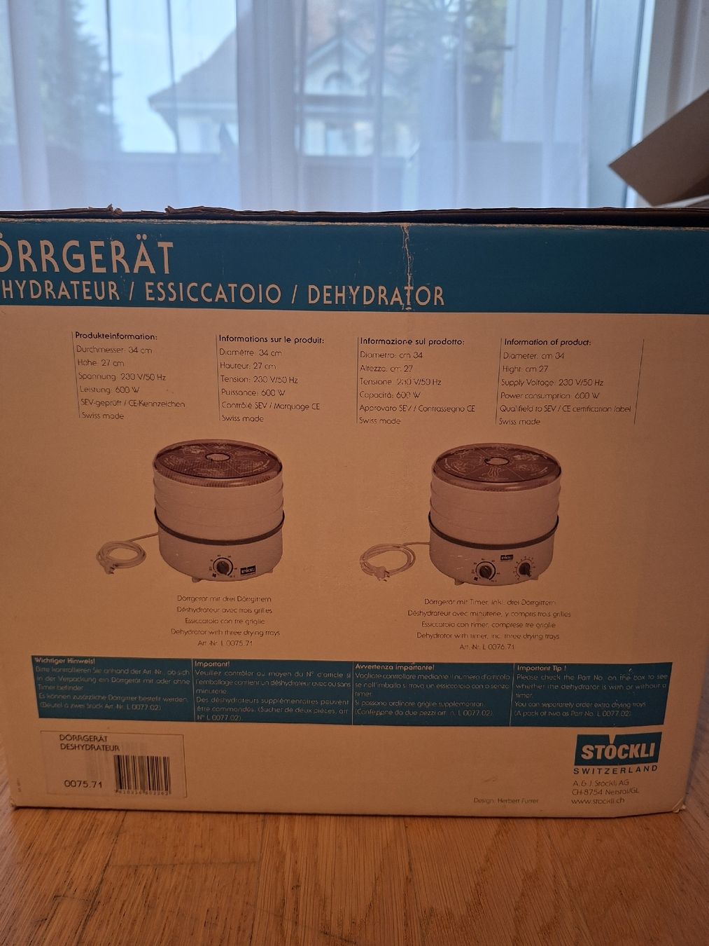 Stöckli Elettrodomestici da cucina: Dörrgerät Stöckli – Usato da Luzern venduto da LukiMeini 3