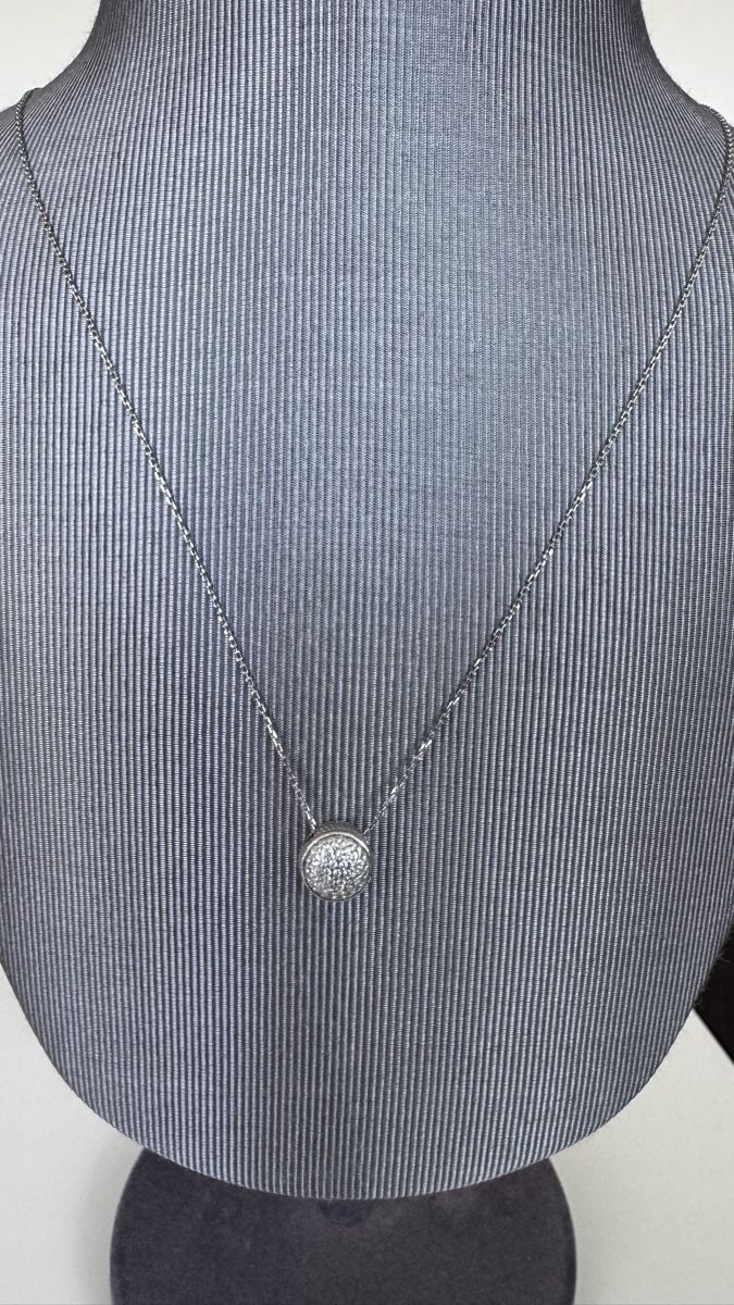 Ketten: Elegant silver necklace with brilliant – Neu (gemäss Beschreibung) aus Stäfa von Pandorasbox2021 1