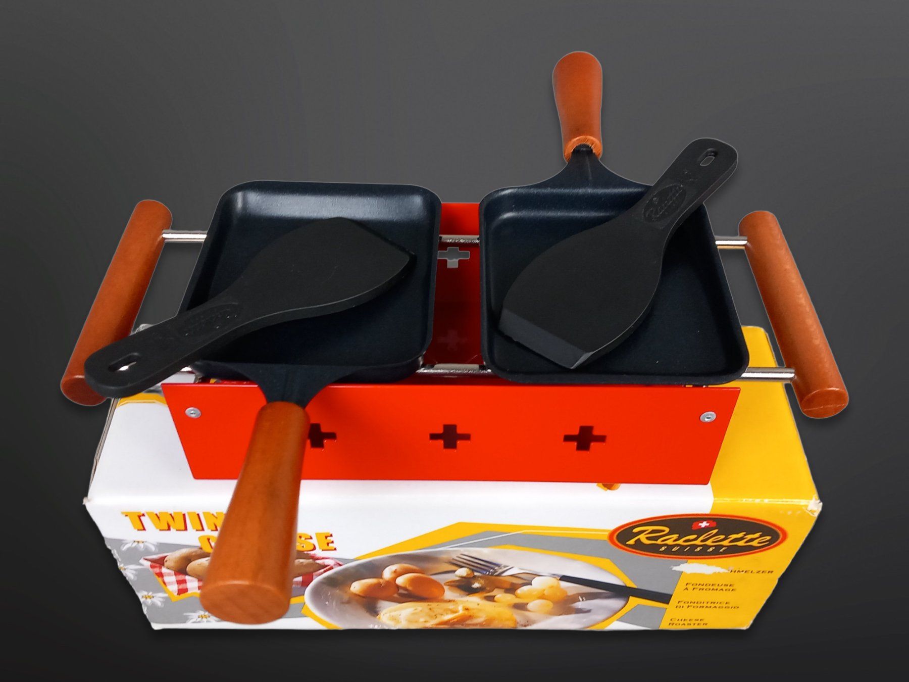 Elettrodomestici da cucina: TWINY CHEESE Raclette-Ofen rot – Usato da Suhr venduto da Restwert_Suhr