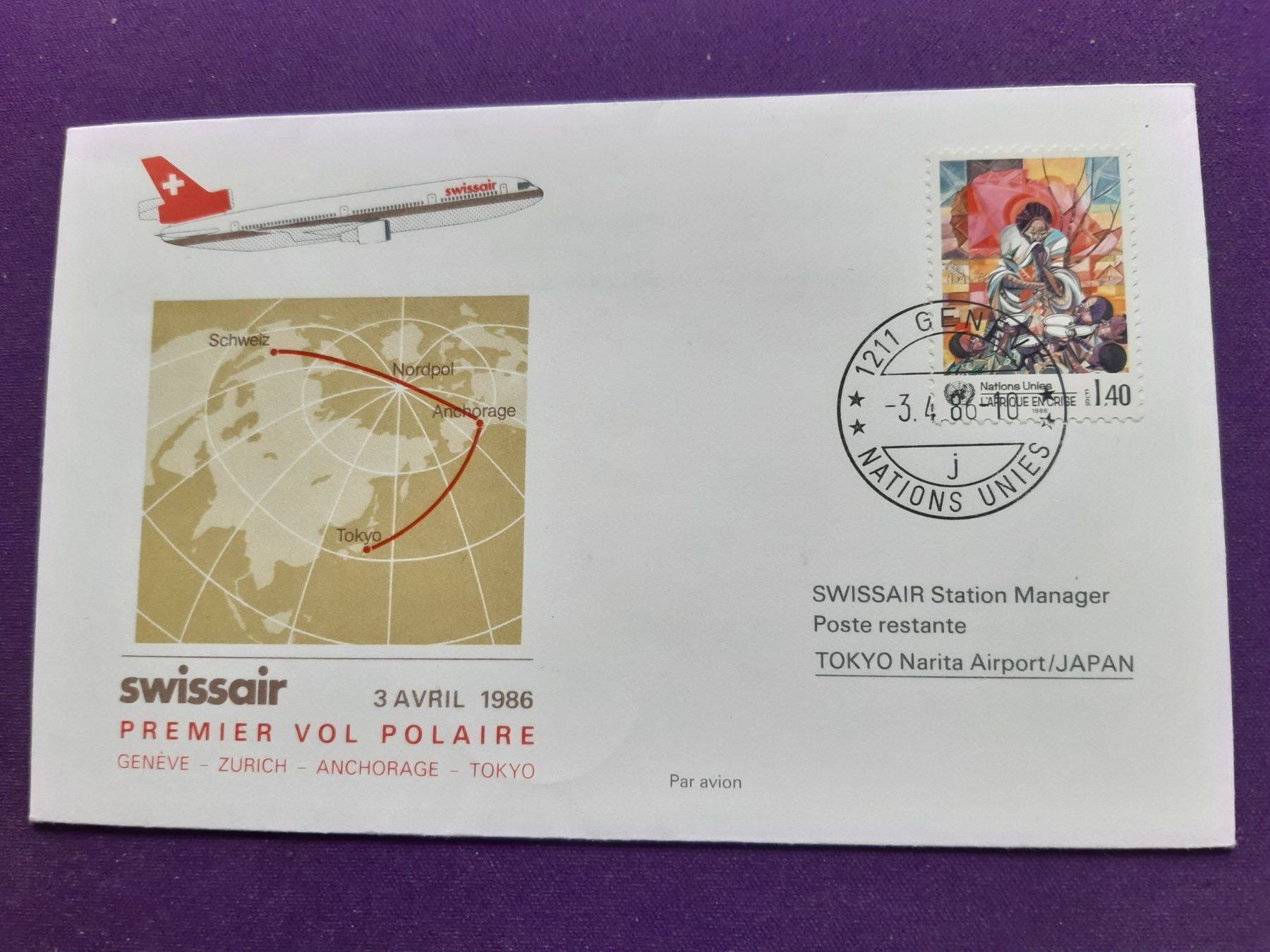 Alle Briefmarken: Flugbriefe 9 Stück, Nations unies, eingeschrieben – Neu (gemäss Beschreibung) aus Wangs von weisstannen01 9