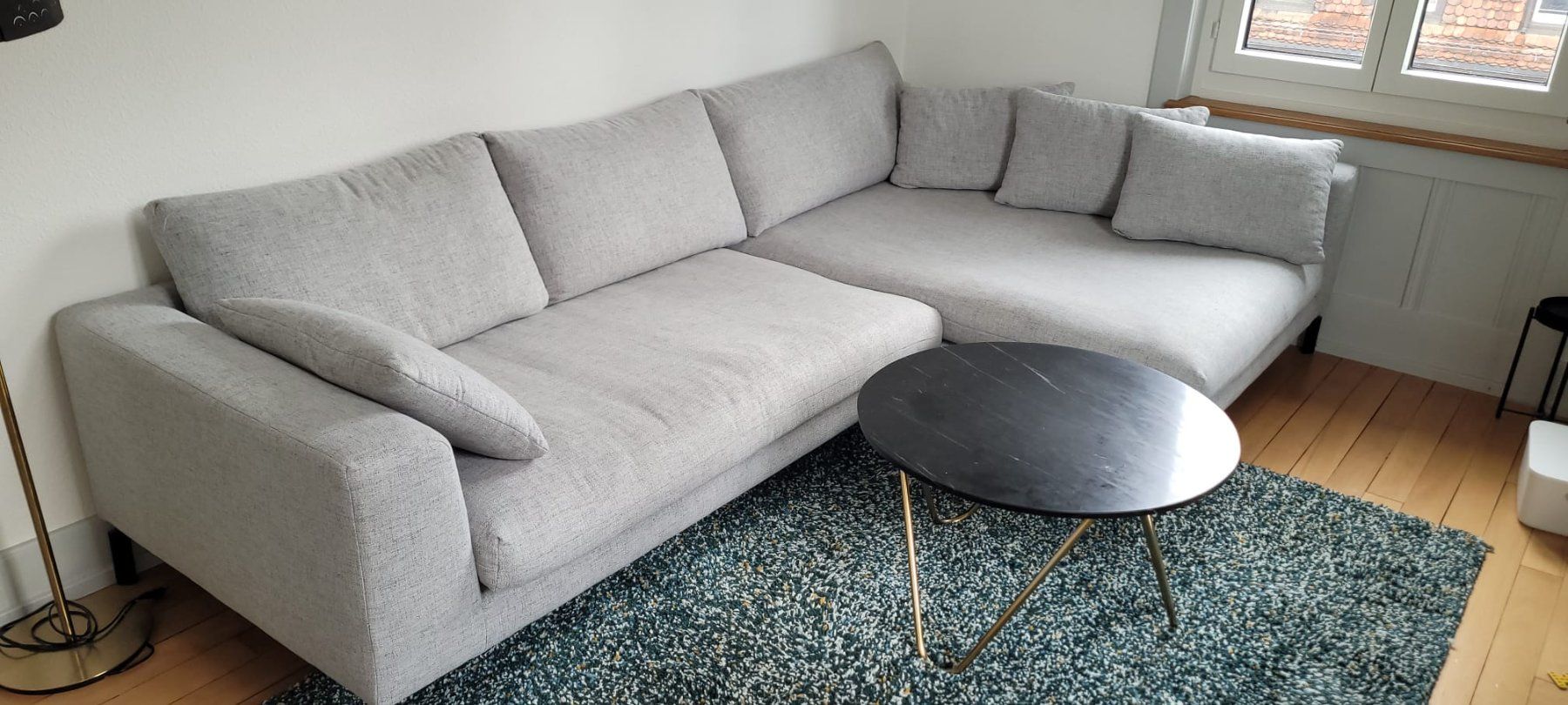 Micasa Sofas: Ecksofa - hellgrau (von Micasa) – Gebraucht aus Zürich von sunshine1345