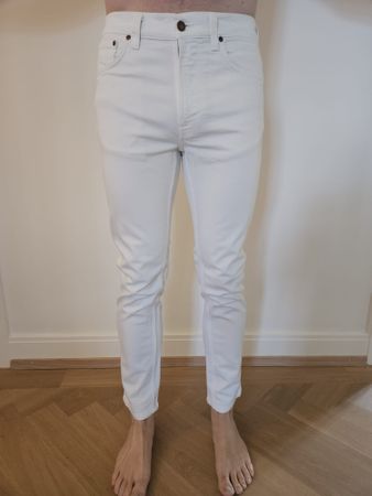 Nudie Jeans Lean Dean Offwhite Jeans, Size 32/32