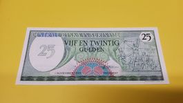 Banknote Suriname 25 Gulden 1985 
