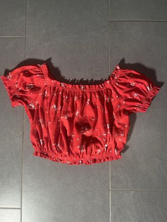 Rotes Sommer-Top von H&M Divided, Grösse M