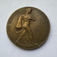Medaille Carnegie Stiftung f. Lebensretter 70 mm in Etui unz