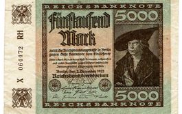 Berlin 5000 Mark Serie RH 02.12.1922 SS++-VZ