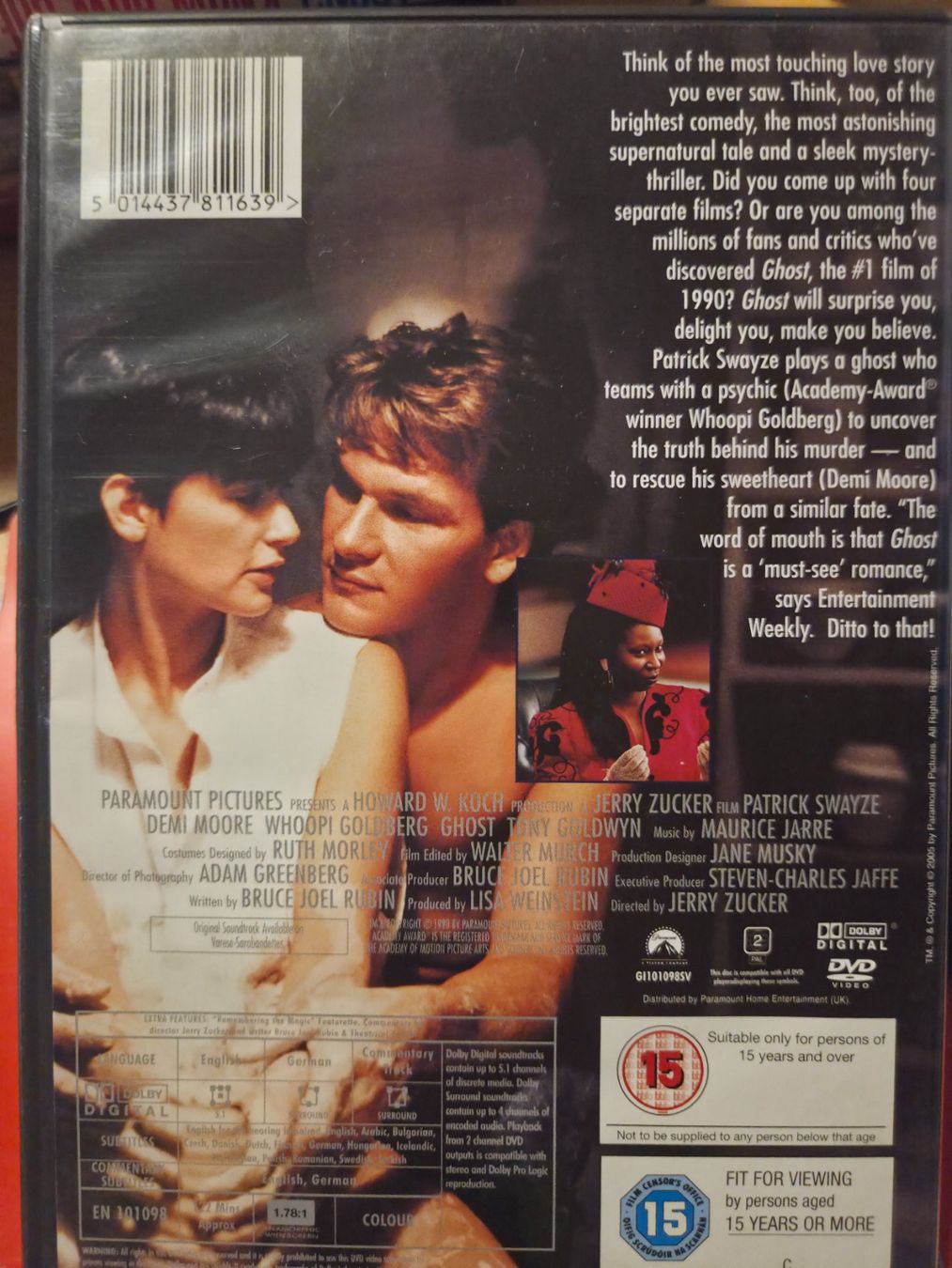 Tous les DVDs: Ghost DVD Patrick Swayze Demi Moore english – D'occasion à Dintikon par Vexi 1