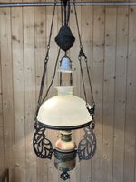 Antike Hängelampe / Jugendstil Lampe, elektrifiziert