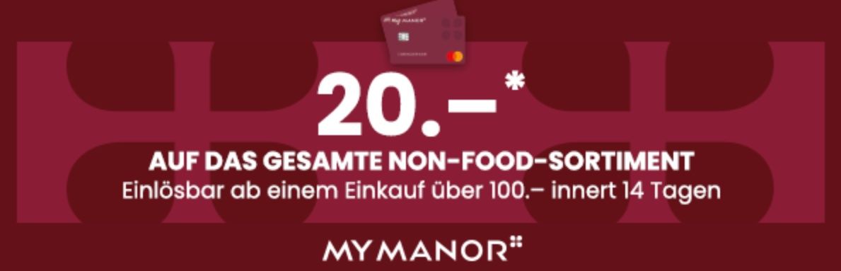 Manor Gutscheine: Manor Gutschein 20 CHF ab 100.- Einkauf – Neu und originalverpackt aus St. Gallen von lut_7fby