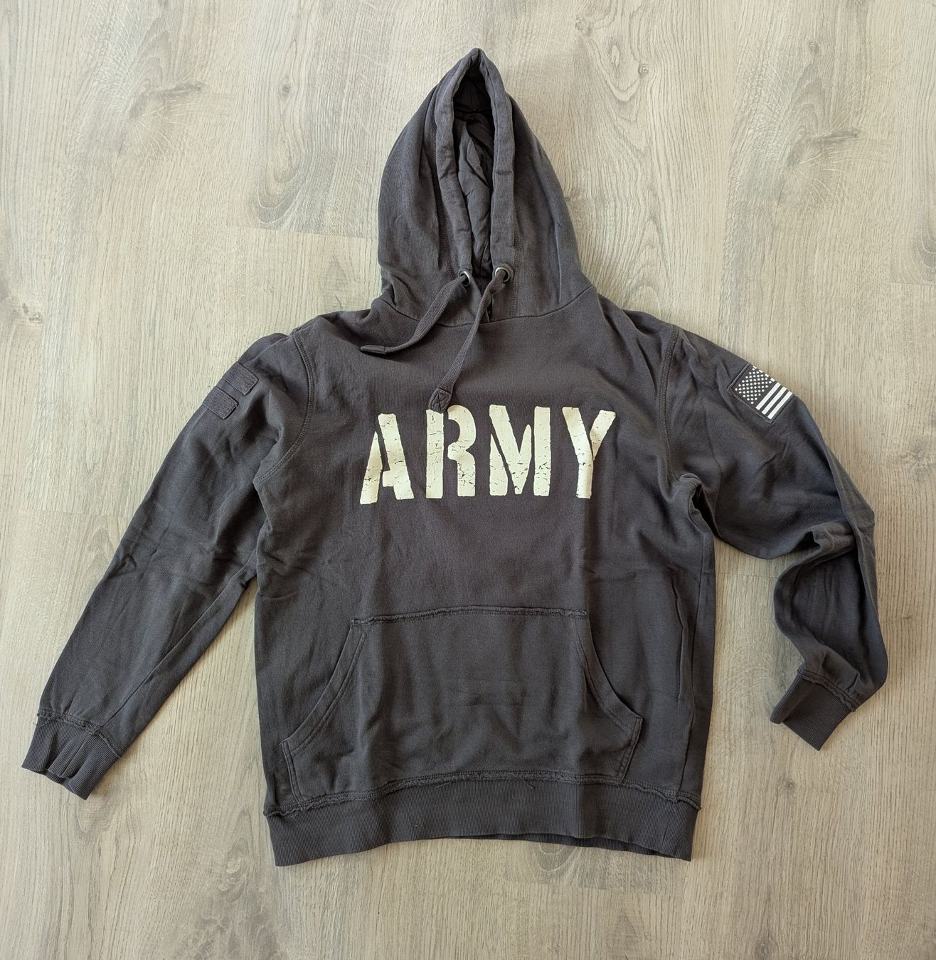 Pulls & Sweat-shirts: Cooler, grauer Kapuzenpullover "ARMY" ca Gr 52 – D'occasion à Goldingen par YouAreMySunshine