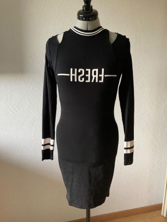 Minikleid FB Sister, schwarz, Baumwoll-Stretch, Gr. M