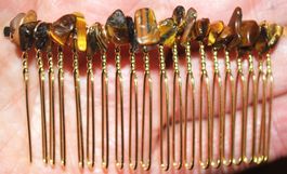 Haarschmuck A-17 – Haarkamm Tigerauge