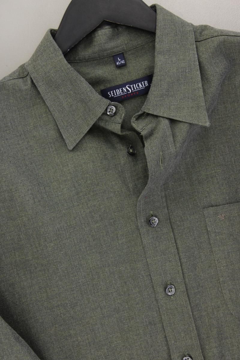 Camicie: Seidensticker Langarmhemd olivgrün – Usato da Neustadt an der Waldnaab venduto da SecondLifeFashion 1