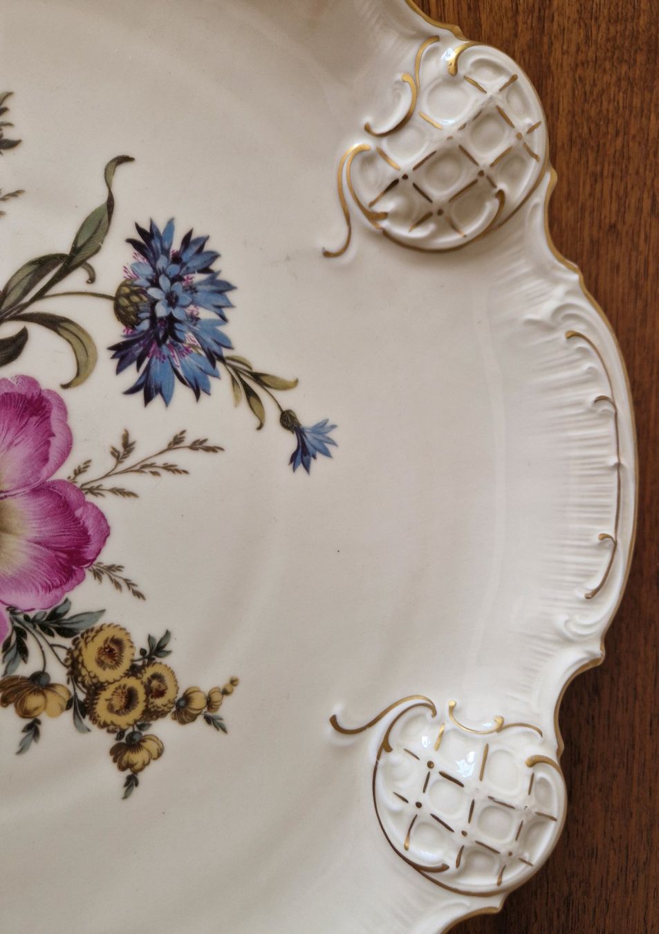 Rosenthal Piatti di portata: Antike Servierplatte mit Blumenmuster, Rosenthal – Nuovo (secondo la descrizione) da Bern venduto da Antikbatik 2