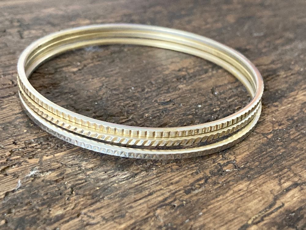 Bracelet En Métal Doré Et Argenté – Occasion, Style Mixte – Bijou Fin Et Polyvalent