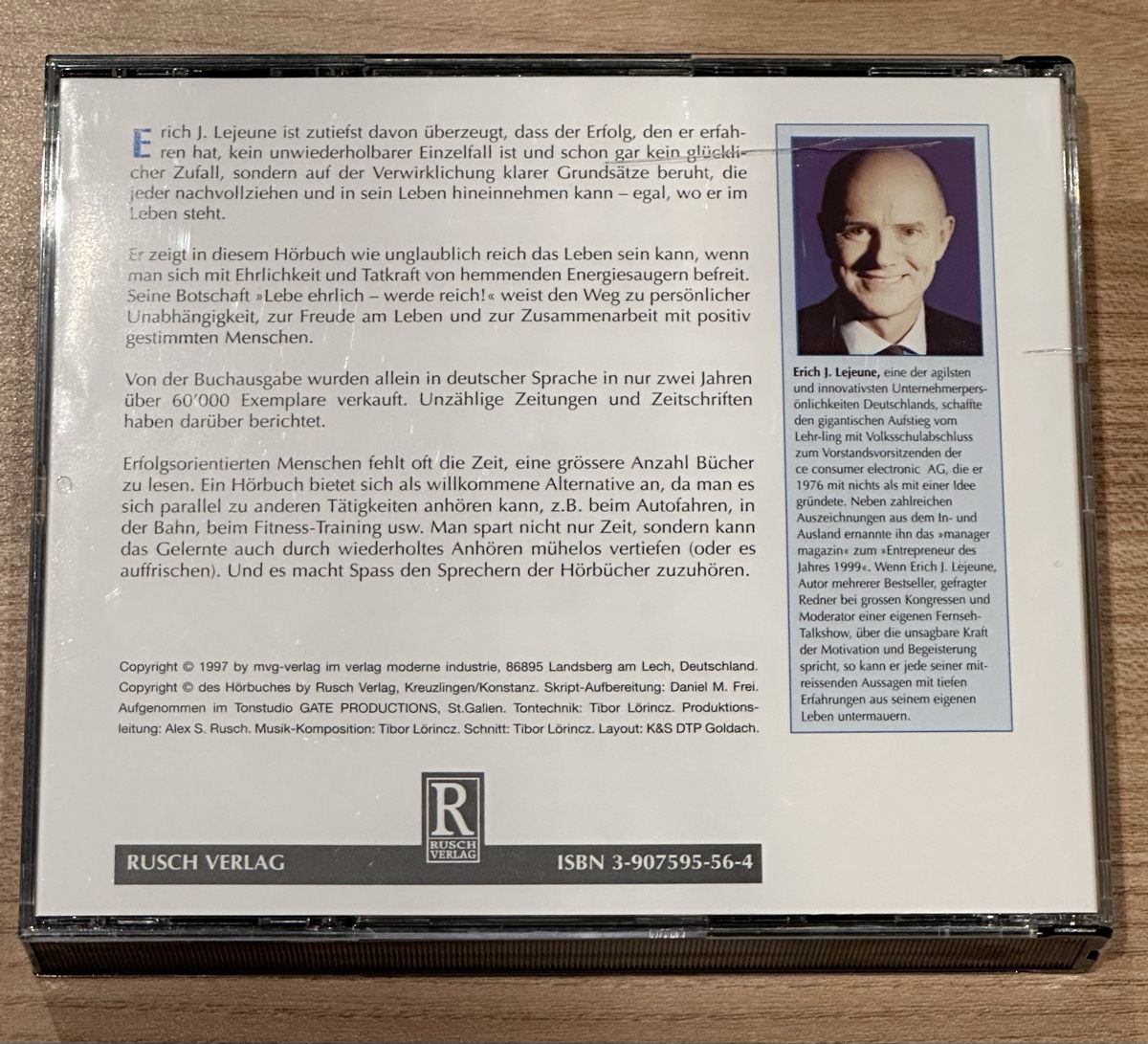 Audiolibri: Erich J. Lejeune Lebe ehrlich werde frei! – Usato da Triesen venduto da zeysel 1