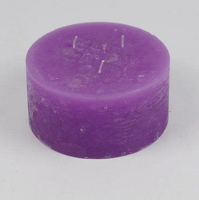 Candele: 3-Docht Kerze 7.5x15cm Raureif Pink – Nuovo e nell'imballaggio originale da Oensingen venduto da Liquidations-Shop