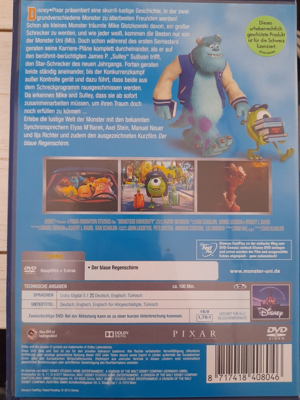 Alle DVDs: DVD Die Monster Uni, Disney Pixar – Gebraucht aus Eiken von Lashar 1
