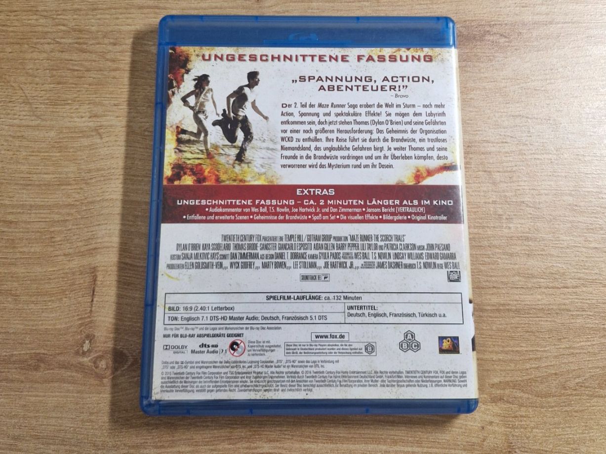 Tous les DVDs: Maze Runner 2 (2015) Uncut RAR Bluray – D'occasion à Pfungen par Whitie 1