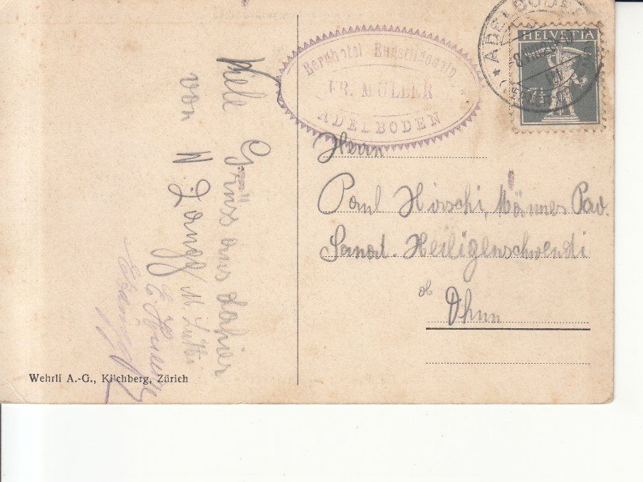 Cartoline postali: Albristhorn 1920 – Usato da Bürglen TG venduto da StampGraf 1