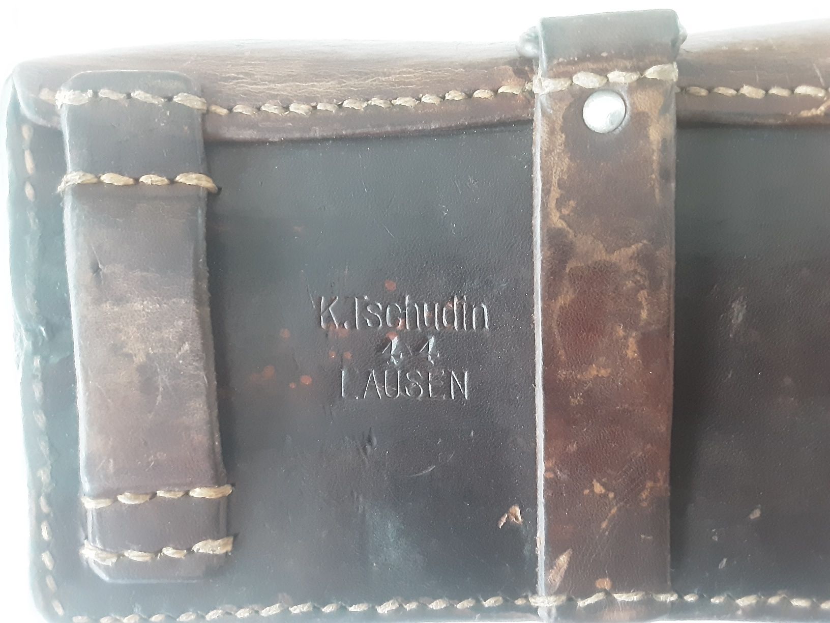 Schweizer Armee Taschen: Munitionstasche doppelt K.Tschudin 44 Lausen Alt – Gebraucht aus Bronschhofen von Faentl59 3