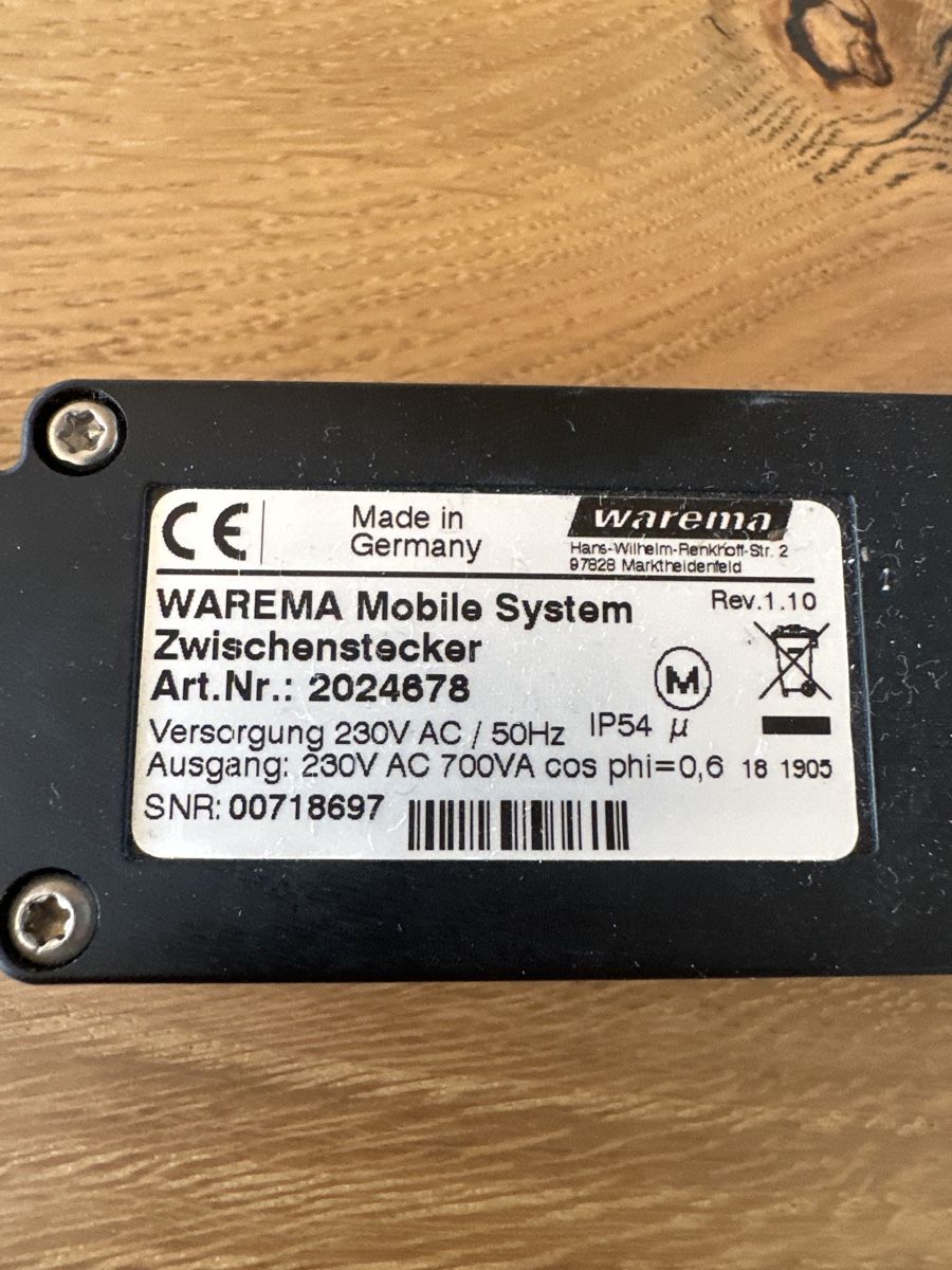 Markisen: Warema Mobile System Zwischenstecker - Top Zustand! – Gebraucht aus Sirnach von flico02 1