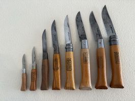 8 Opinel Messer verschiedene Grössen – Konvolut