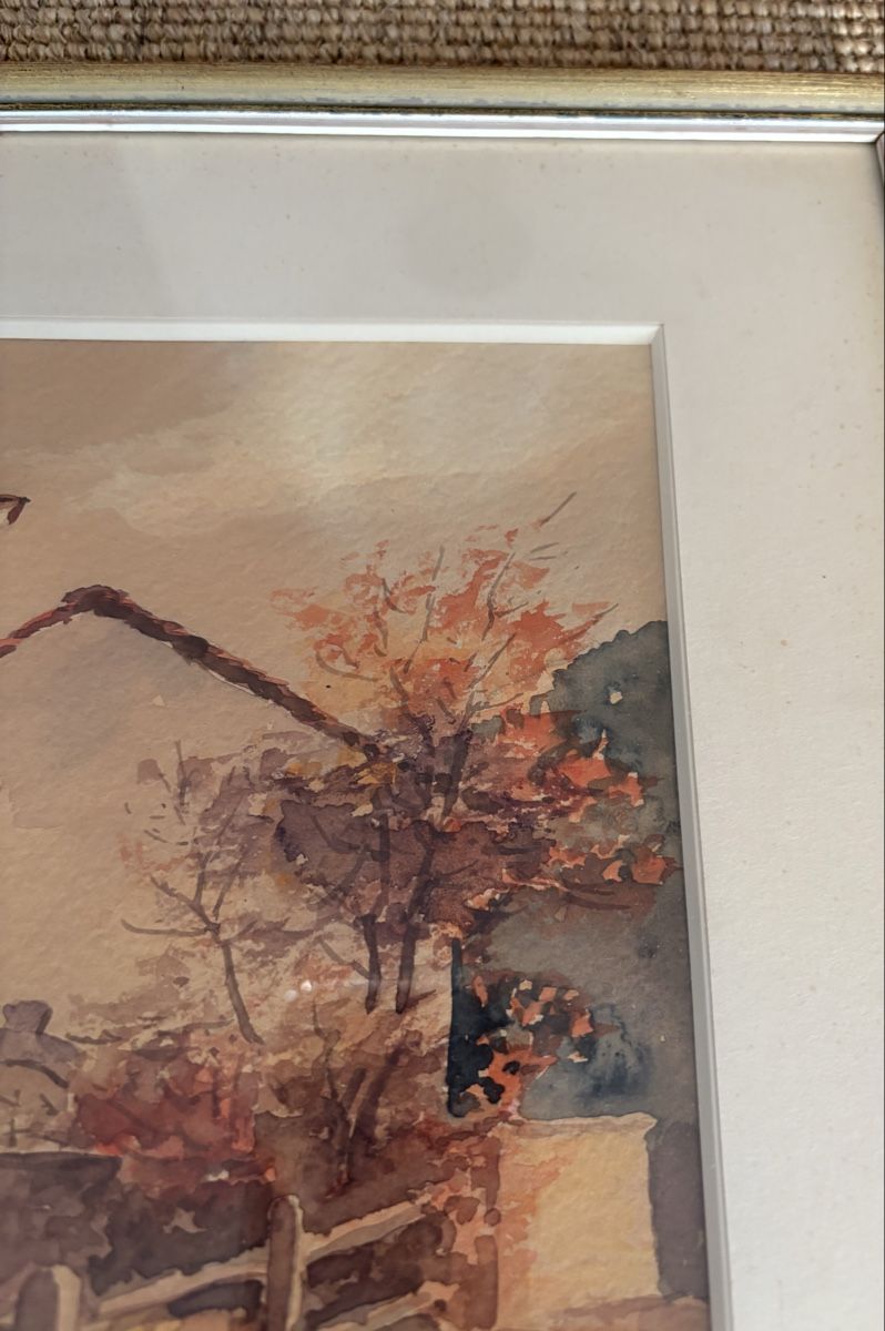 Foto & Immagini: Aquarell mit Kirche im Rahmen Bopp – Usato da Rothenburg venduto da meg_ln8t 2