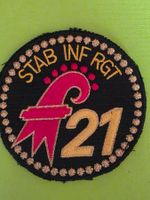 Infanterie Abzeichen Badge Stab Inf Rgt 21 Original Sehr Sel