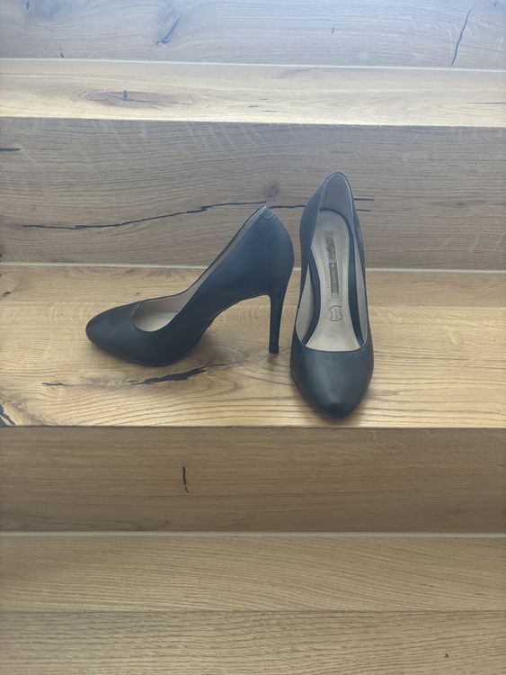 Schne Schwarze Pumps Leder Bilder