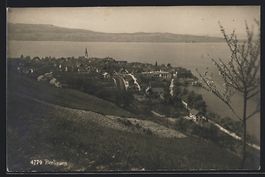 Berlingen, Ortsansicht mit Gewässer von