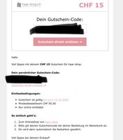 haar-shop.ch Rabattcode 15.-