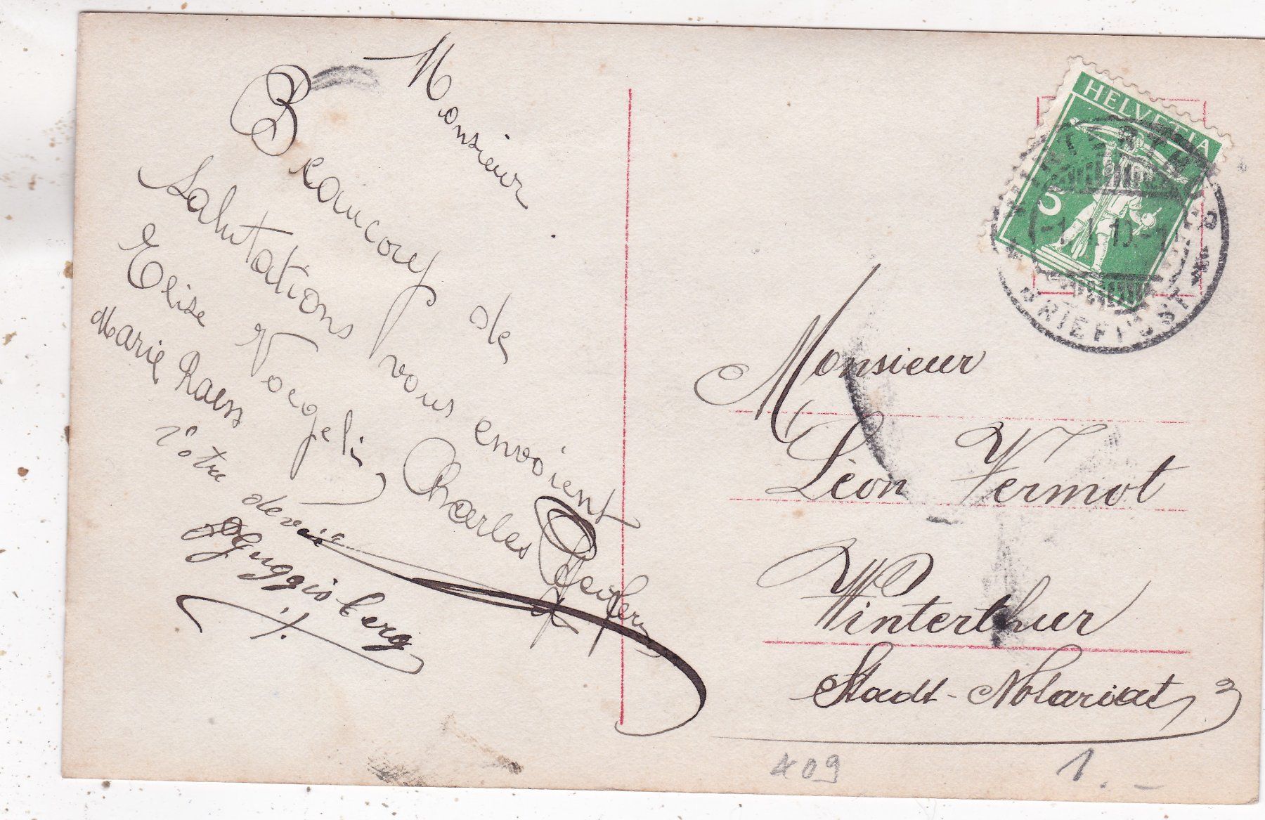 Cartoline postali: Kitsch Kunst Gudrun Hildebrandt 1910 – Usato da Herisau venduto da Lisegrat2008 1