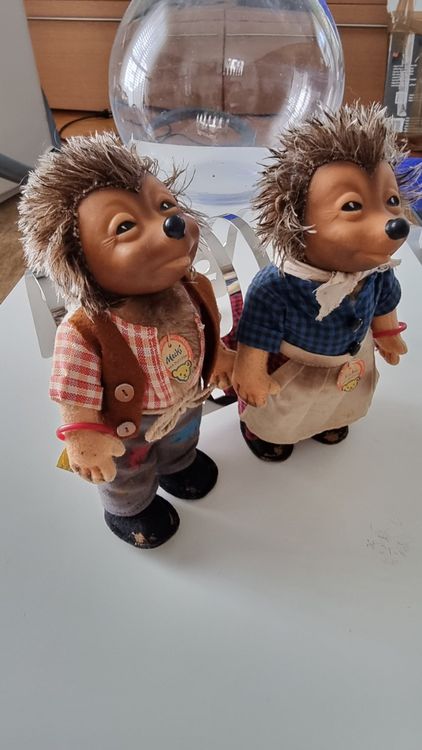 Steiff Poupées Vintage Hérisson Mecki , Micki, Macki, Mucki en très bel état - Collection