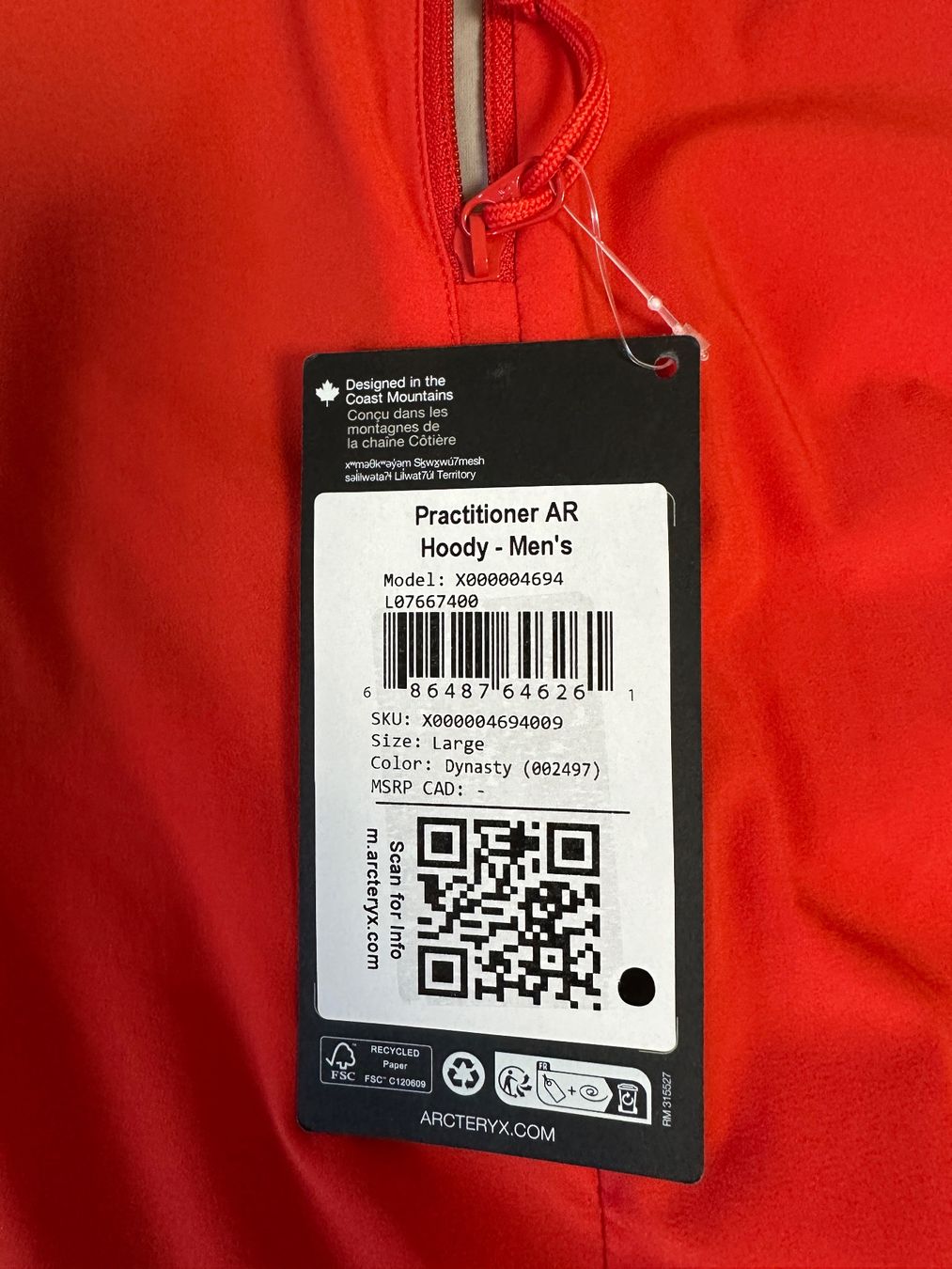 Arcteryx Giacche: Arctryx PRACTITIONER AR HOODY  G L – Nuovo e nell'imballaggio originale da Maienfeld venduto da tobeyl2020 5