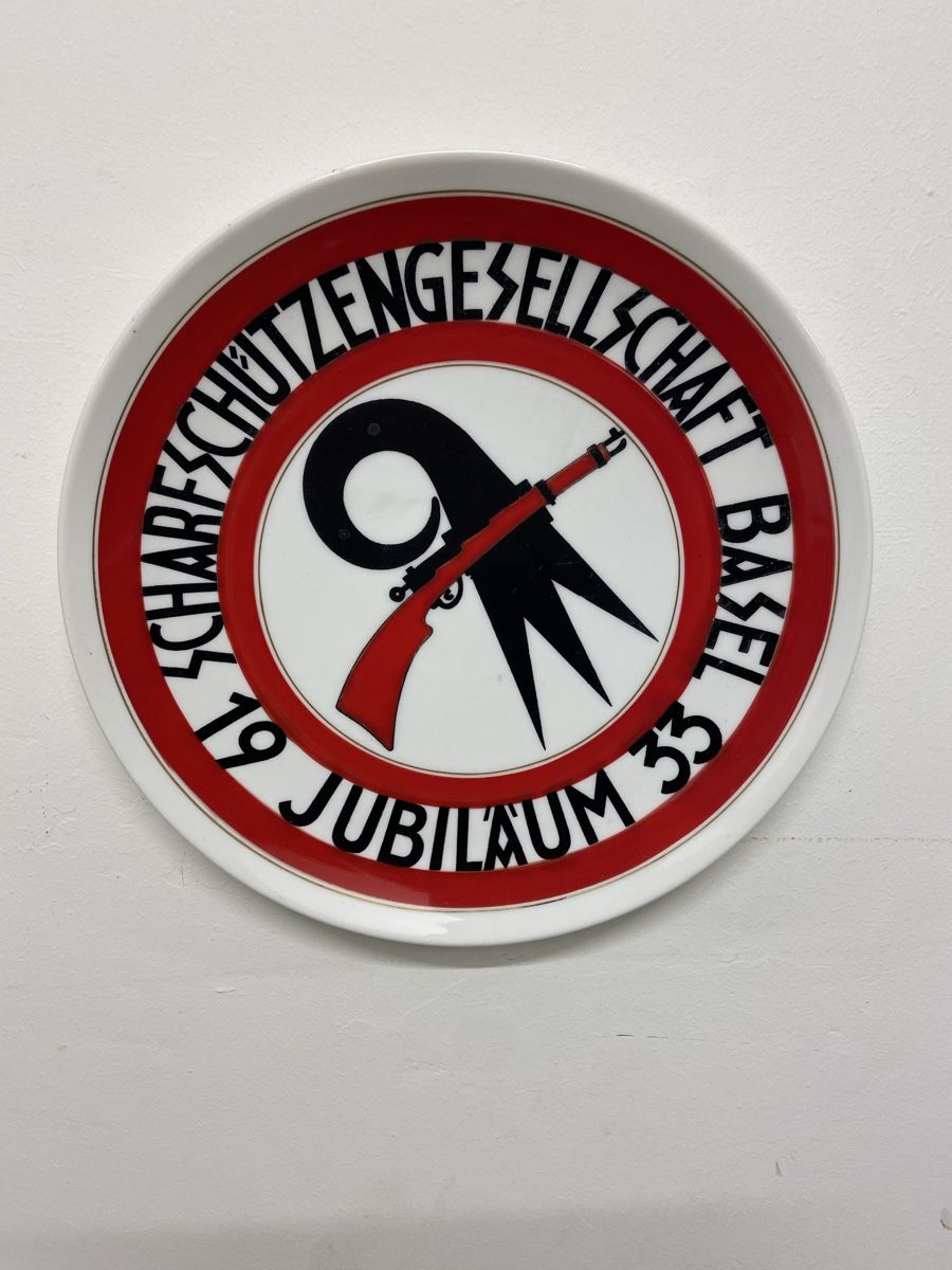 Piatti: Schützen-Wandteller "Schützengesellschaft Basel 1933" Sammle – Usato da Dietikon venduto da brocki-eyra 6