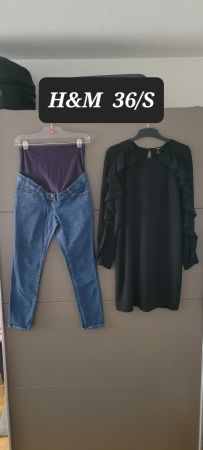 Jeans COLLINE  et Robe H&M de grossesse taille 36/Coton 100%
