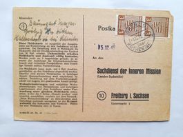 II.WK - DEUTSCHLAND - PK Vermisstensuche - GRÖBZIG 1.12.45