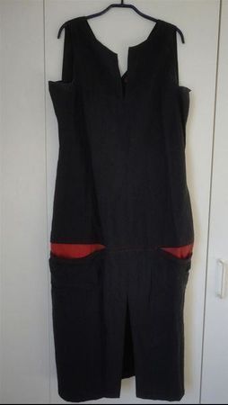 POMERIGGIO : Robe anthracite détails rouges L